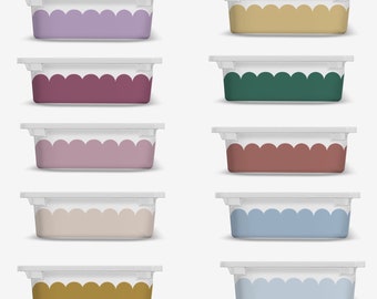 Scallop TROFAST sticker IKEA TROFAST Vinyl Wraps ikea Trofast sticker Trofast playroom stickers Playroom Decor Ikea hack Storage sticker