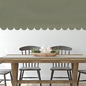 Scallop stencil for wall stencil scallop edge paint stencil for walls create scallop wall decor with scallop edge stencil removable scallop