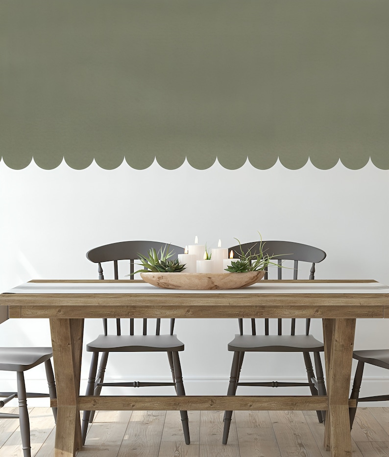 Scallop stencil for wall stencil scallop edge paint stencil for walls create scallop wall decor with scallop edge stencil removable scallop