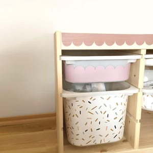 Trofast moldura festoneada decoración Trofast calcomanía festoneada muebles de Ikea decoración pegatina frontal festoneada Trofast Ikea hack trofast colorido