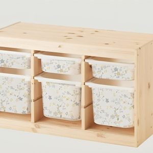 Kleine bloemen TROFAST sticker IKEA TROFAST vinyl wraps ikea Trofast sticker Trofast speelkamer sticker trofast decor opbergsticker opslag
