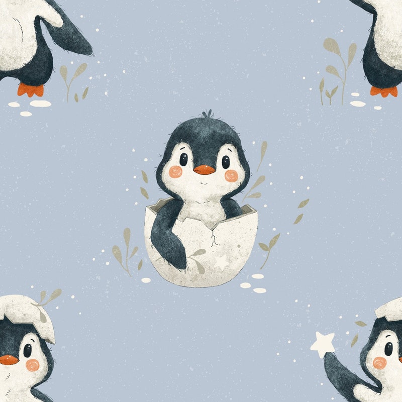 Penguin Fabric - Etsy