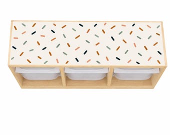 Confetti Sprinkle Top Sticker for TROFAST unit IKEA TROFAST container sticker name trofast wrap sticker trofast decal storage ikea sticker