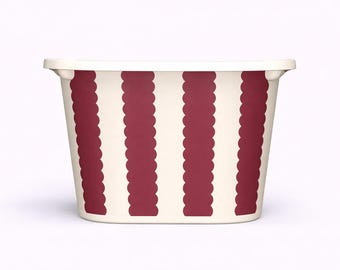 Thick Wavy lines TROFAST sticker red IKEA TROFAST green wavy stripes Trofast decals Vinyl Wraps retro scalloped Trofast sticker beige