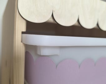 Wooden Scallop Trofast trim scallop trofast edging scallop trofast border scallop trofast decor plywood trofast decor scallop strip trofast
