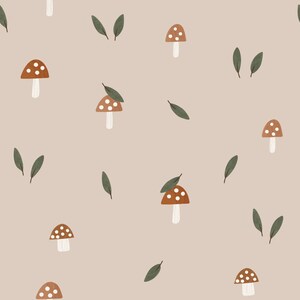 CARTOON MINI MUSHROOM fabric by half yard Toadstool material toadstool Mushroom fabric Toadstool cotton  Toadstool fat quarters youth jersey