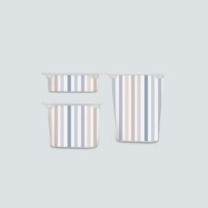 Strisce verticali pastello, adesivi IKEA Trofast, strisce sottili, adesivi Ikea Hack, adesivi per la sala giochi Ikea, strisce Trofast, decalcomania Trofast