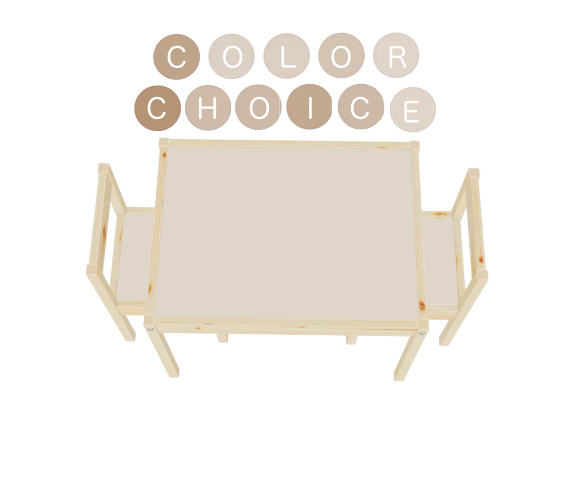 Table Sticker Beige Beige Latt Table Furniture Stickers for IKEA Latt Table Beige Decals ...