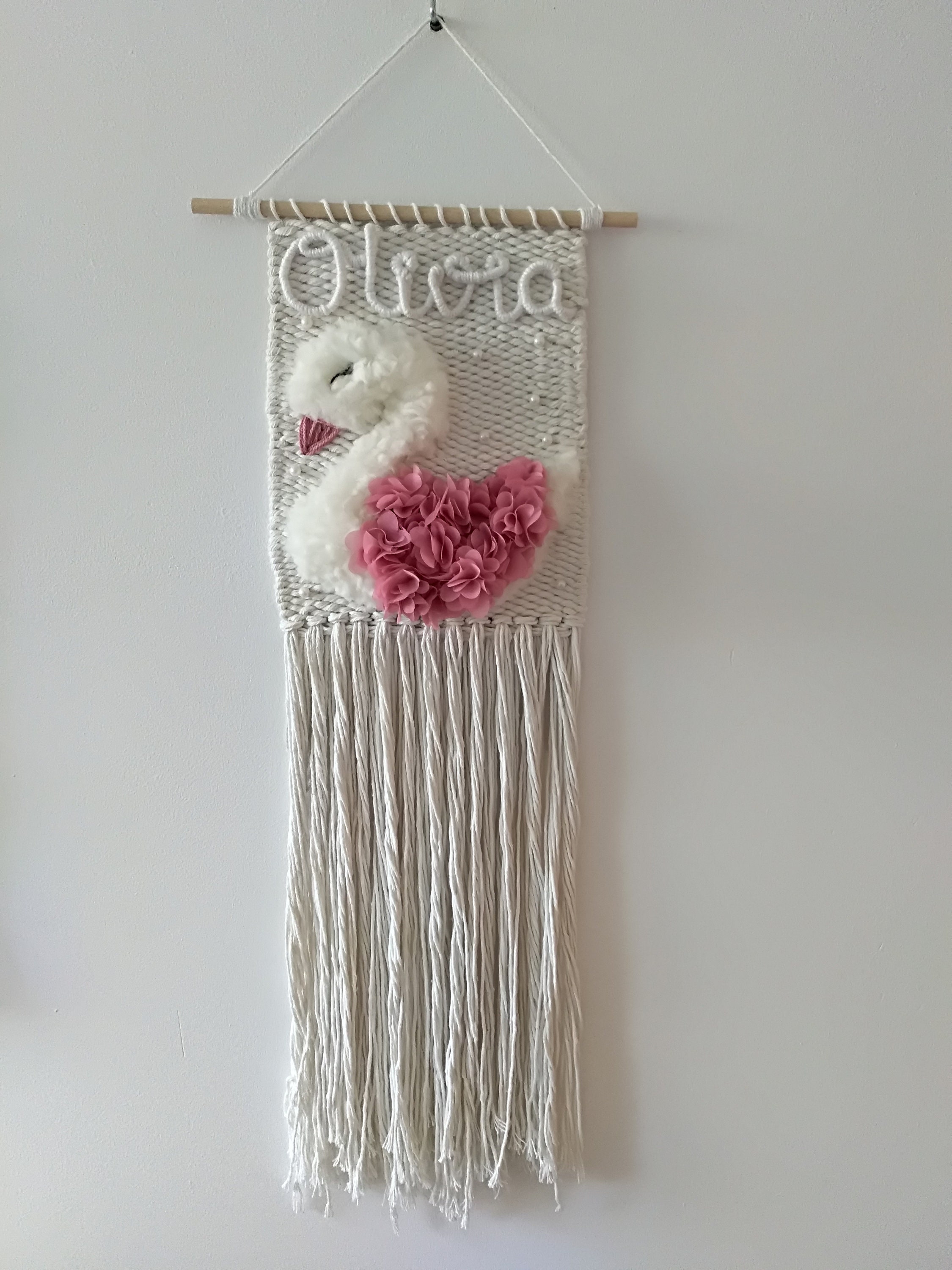 Swan Wall Hanging Swan Decor Nursery Room Swan Wall Decor Etsy