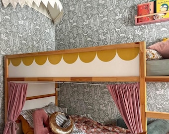 SCALLOP Bed sticker Kura Children's bed Ikea Kura Bed Furniture film IKEA Decal scallop Kura Stickers Ikea Kura mint bed sticker KURA decals