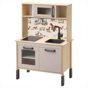 Farm Beige DUKTIG decal IKEA DUKTIG kitchen decal play kitchen adhesive film ikea furniture film duktig play kitchen sticker ikea kitchen film ikea Farmlife sticker farmlife decal