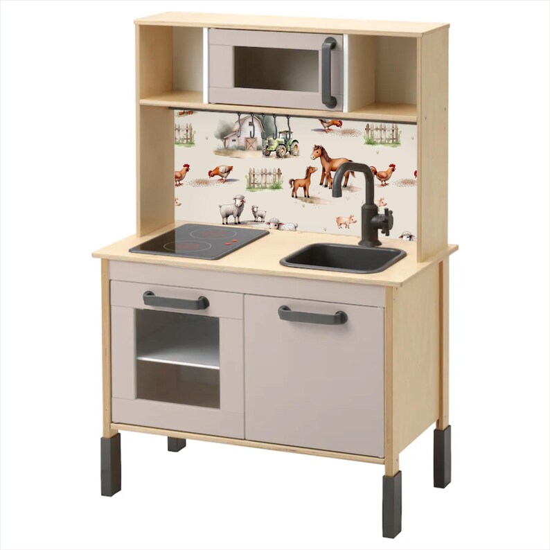 Farm Beige DUKTIG decal IKEA DUKTIG kitchen decal play kitchen adhesive film ikea furniture film duktig play kitchen sticker ikea kitchen film ikea Farmlife sticker farmlife decal