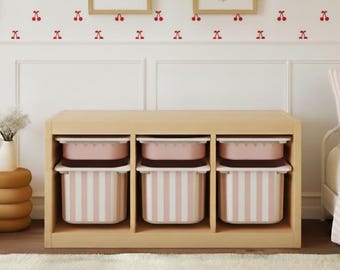 Stripes TROFAST sticker pink IKEA TROFAST Vinyl Wraps green stripes ikea Trofast sticker Trofast set of decals Ikea trofast stripes