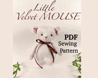 Maus Schnittmuster Maus Schnittmuster Maus Näh-Anleitung mit Fotos PDF Muster Spielzeug Schnittmuster Stoffmaus Schnittmuster einfach Schnittmuster Maus