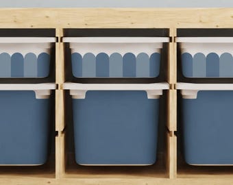 Smoky Blue mix TROFAST diseños de pegatinas Trendy IKEA TROFAST Cubiertas ikea Trofast calcomanías patrones atrevidos Trofast neutrales