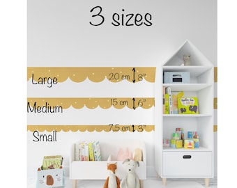 Scallops wall decal scallop wall border scallops wall sticker scalloped wall border coquette wall decor whimsical kids decor nursery