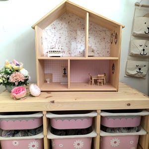 Ikea Dollhouse Wallpaper for dollhouse Ikea Flisat makeover dollhouse peel and stick wallpaper Flisat dollhouse dollhouse FLISAT wallpaper