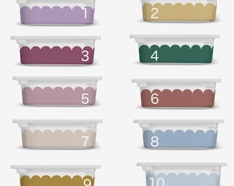 Trofast SAMPLES Decoration Trofast decal scallop Ikea furniture decor scalloped decal sticker Trofast Ikea hack trofast colourful