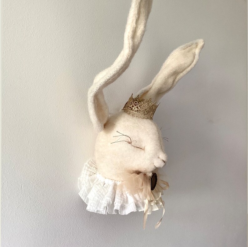 Rabbit Head Wall Mount Rabbit Wall Mount Rabbit Wall Decoration Plush ...