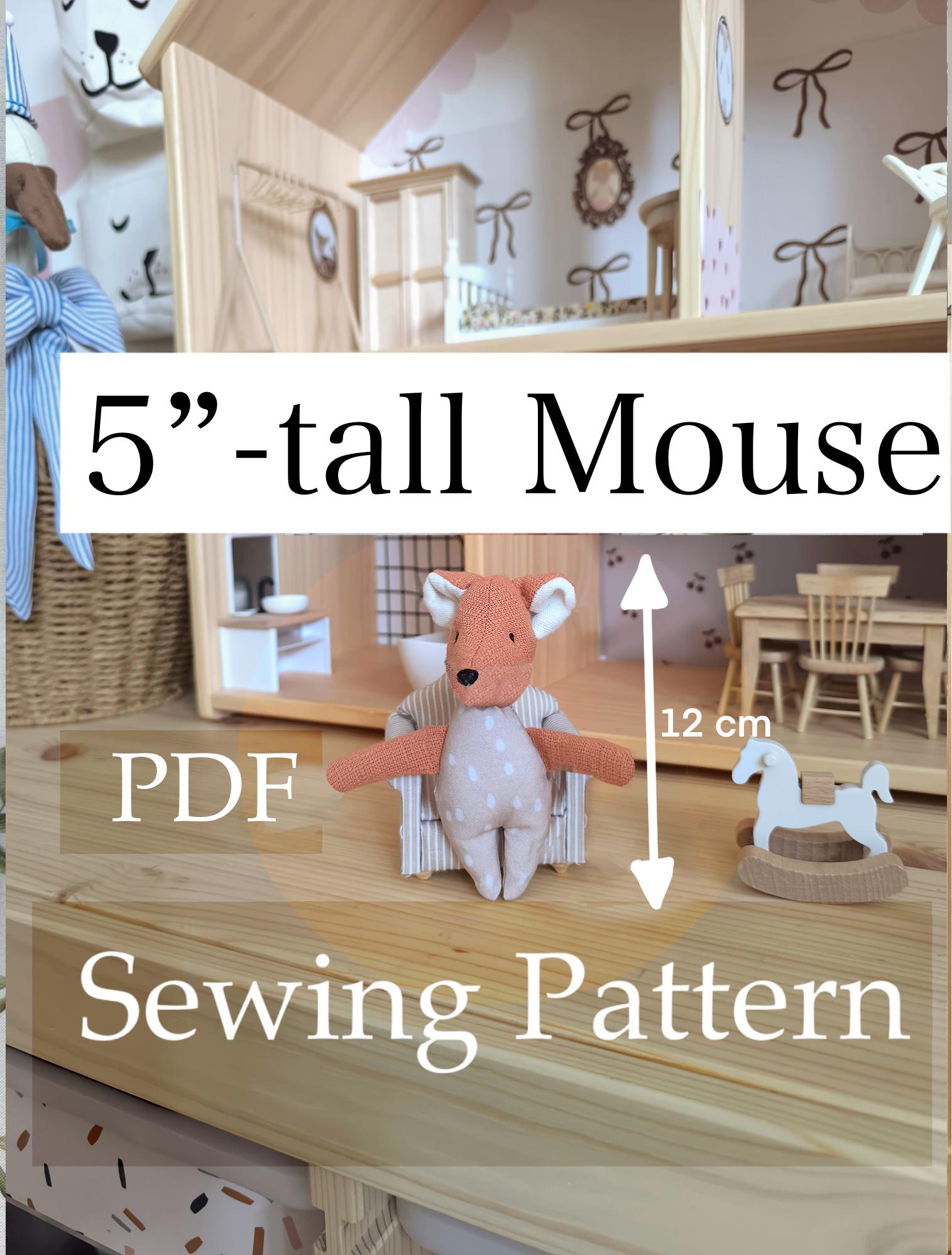 Tiny Mouse Sewing Pattern & Tutorial Mouse DIY Baby Mouse Sewing ...