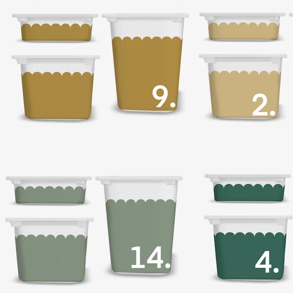 Scallop TROFAST sticker IKEA TROFAST Vinyl Wraps ikea Trofast sticker Trofast playroom stickers Playroom Decor Ikea hack Storage sticker