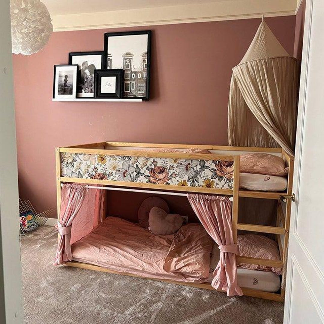 Curtain Rod NO SCREWS Ikea Kura Curtain Pole Loft Bed Curtain Rod Ikea ...