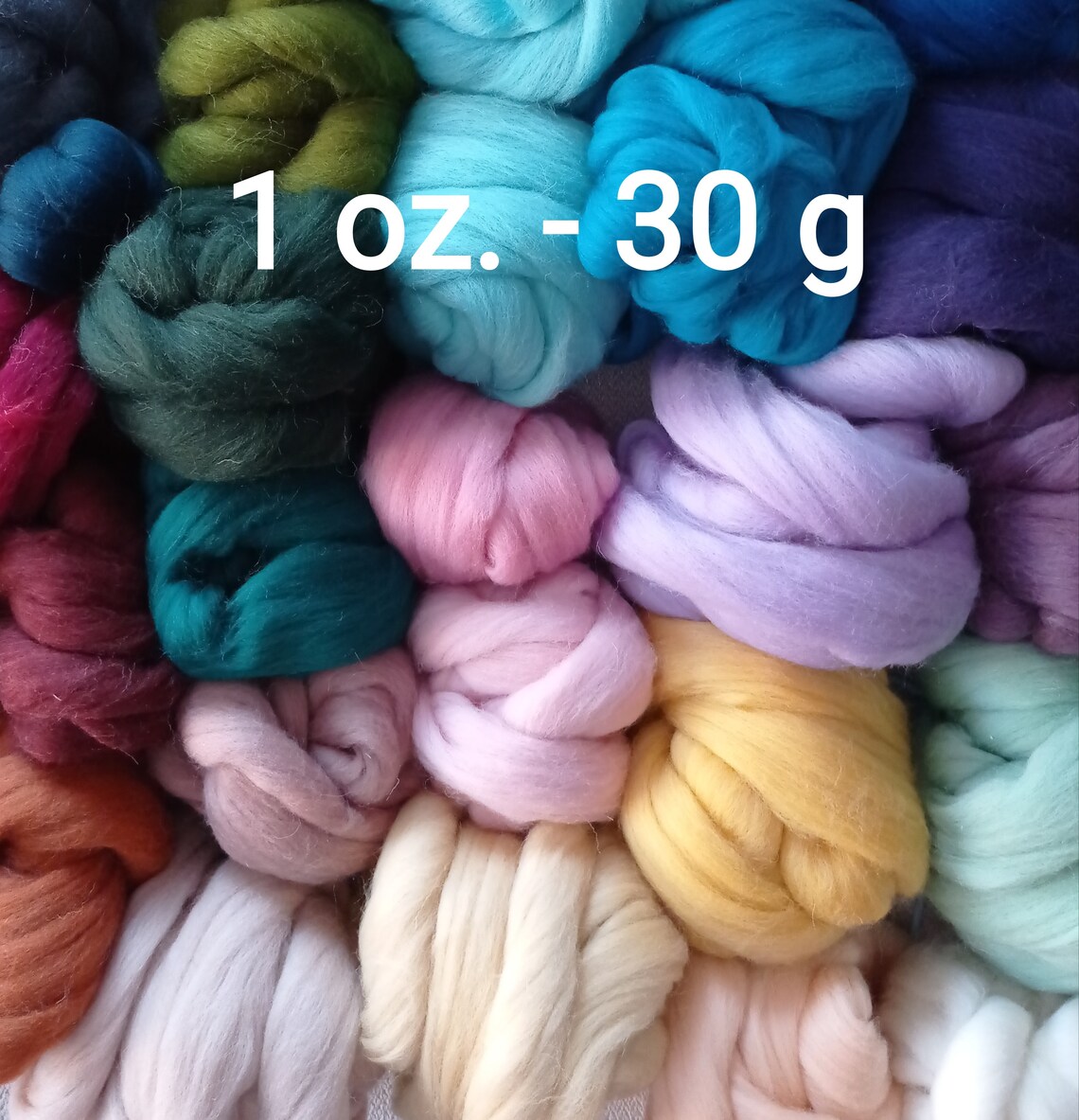 1 oz Roving wool colors palette fiber diy felting wool wool Etsy