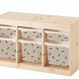 Kleine blaadjes TROFAST-sticker IKEA TROFAST Vinyl Wraps ikea Trofast-bladsticker Trofast botanische sticker Trofast Decor-opslagsticker