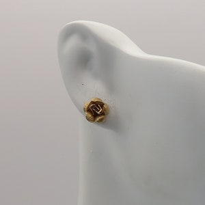 Orecchini a bottone in argento sterling 925 color oro rosa