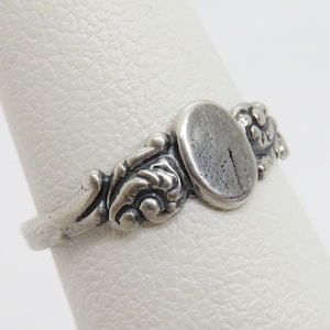 chevalière midi vintage en argent sterling
