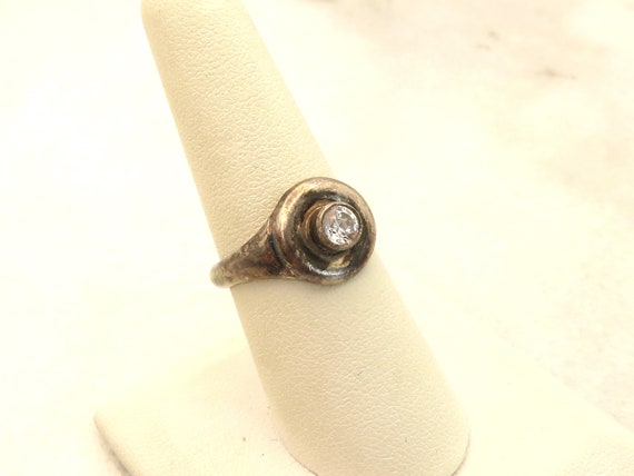 Vintage sterling silver modernist band ring - image 5