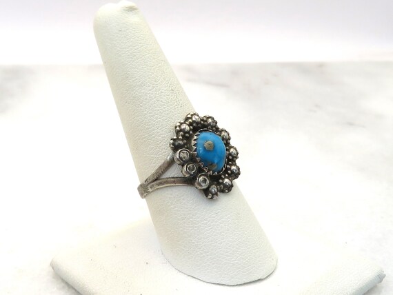 Vintage sterling silver Navajo Turquoise native A… - image 3