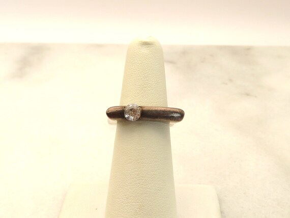 Vintage sterling silver modernist band ring - image 6