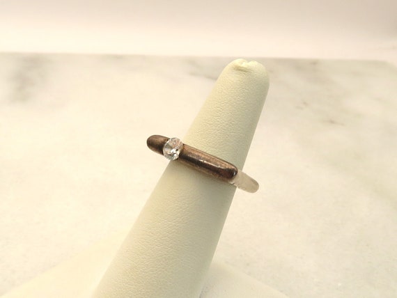 Vintage sterling silver modernist band ring - image 7