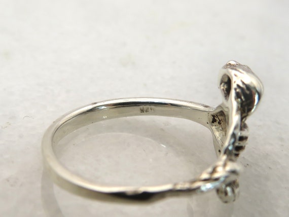 vintage sterling silver cobra snake ring - image 8