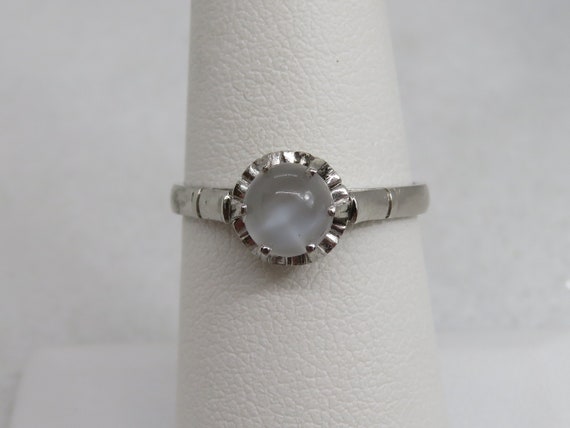 Art Deco Platinum Moonstone Ring