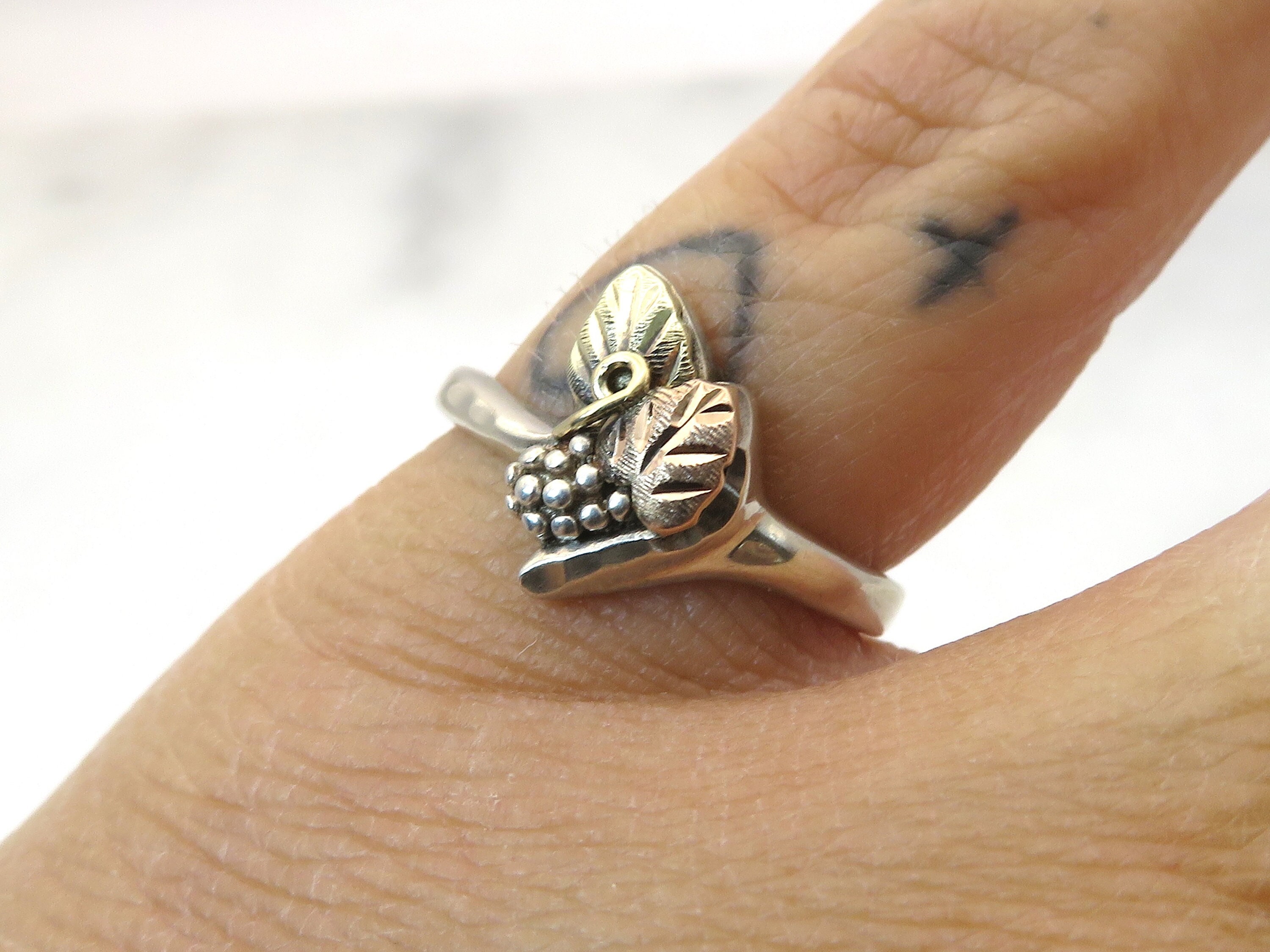 Bague Coeur Diamant Or 10k Tricolore Dewberry Diamond - Taille 7, Monture Griffes - Neuf Sans Emballage