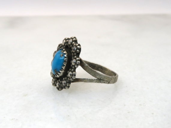 Vintage sterling silver Navajo Turquoise native A… - image 9