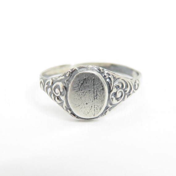 アクセサリー vintage silver 925  signet hole ring The Great Gatsby Signet Ring Sterling Silver 925 By Ezi Zino