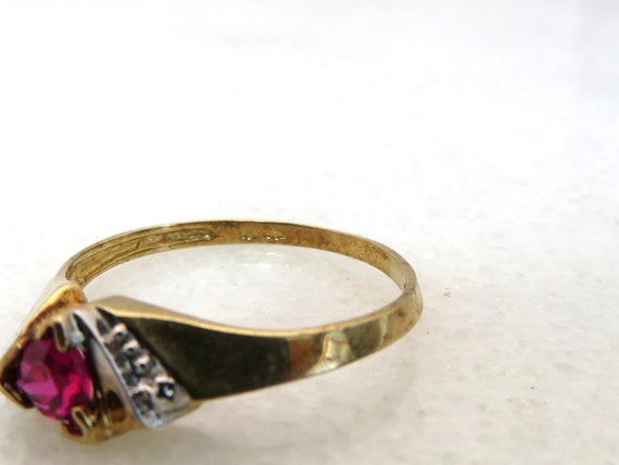 Vintage 10k gold ruby ring - image 9