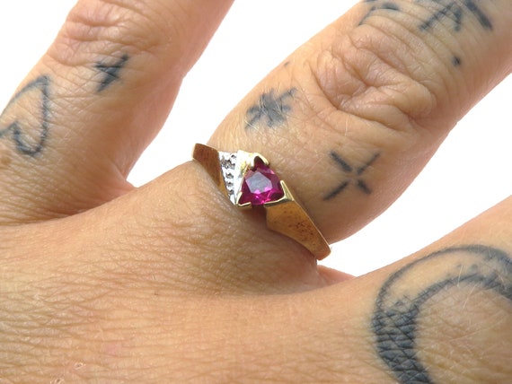 Vintage 10k gold ruby ring - image 10