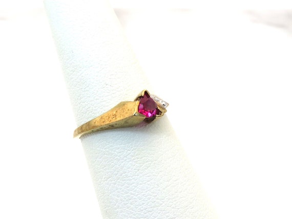 Vintage 10k gold ruby ring - image 5
