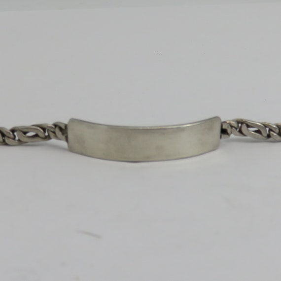 Vintage Sterling Silver Baby Name Plate Bracelet blank Etsy