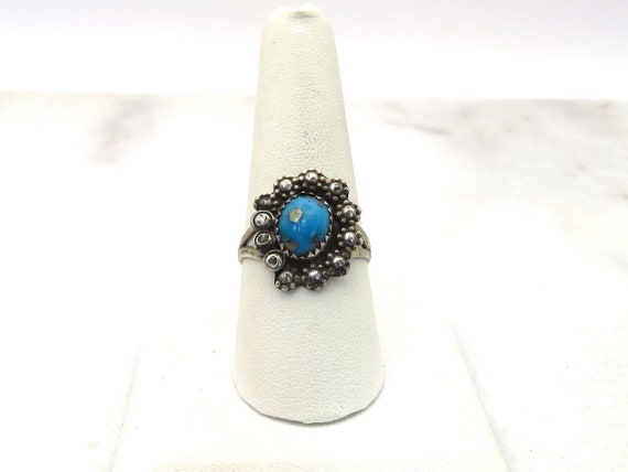 Vintage sterling silver Navajo Turquoise native A… - image 2