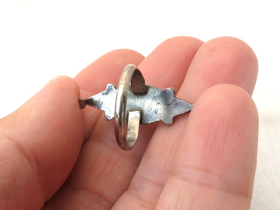 Vintage sterling silver Zuni Turquoise native Ame… - image 7