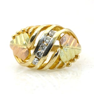 Vintage 10k Black hills gold diamond ring