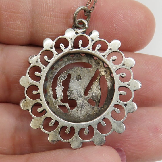 Vintage sterling silver Egyptian Queen Nefertiti … - image 4