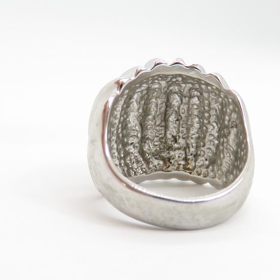 Vintage sterling silver studio modernist ring - image 4