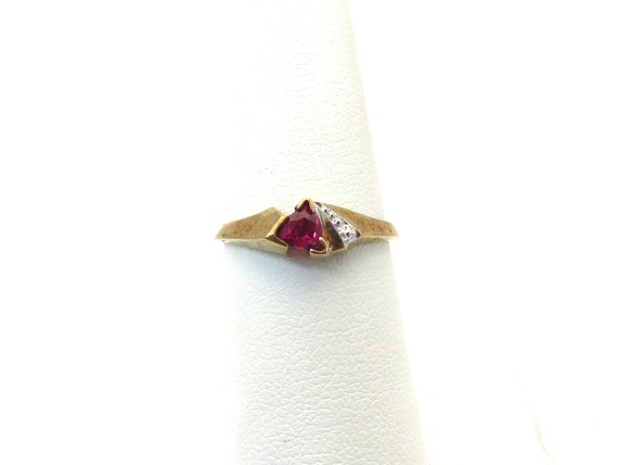 Vintage 10k gold ruby ring - image 4