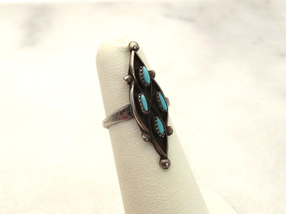 Vintage sterling silver Zuni Turquoise native Ame… - image 6